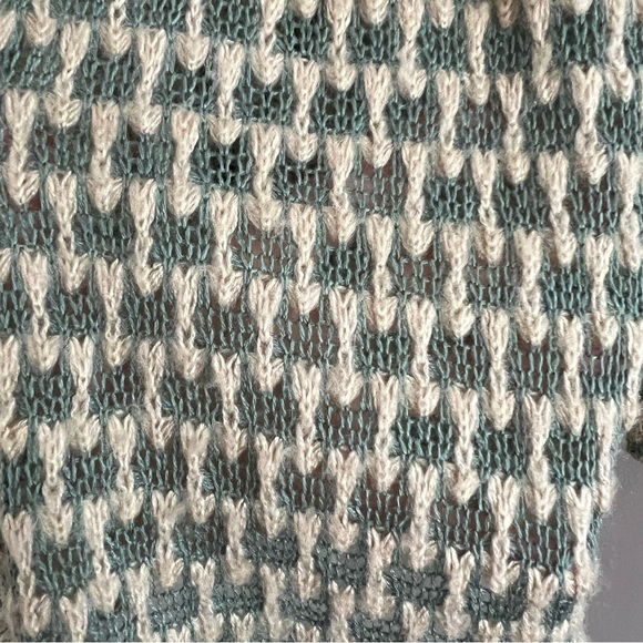 Ryu Anthropology Open Front Cardigan Boho Lace Crochet Duster Festival Sz M - Picture 5 of 16